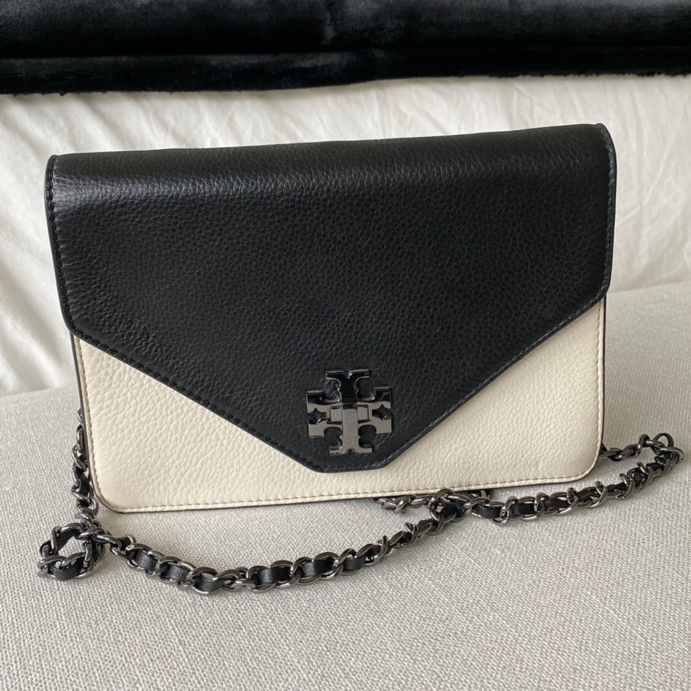Black/off-white Tory Burch shoulder bag